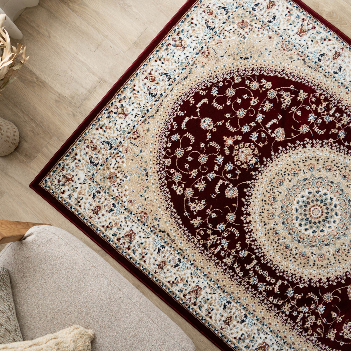 サヤンサヤン 絨毯 カーペット 6畳 用 高級 ラグ ペルシャ絨毯 柄 高