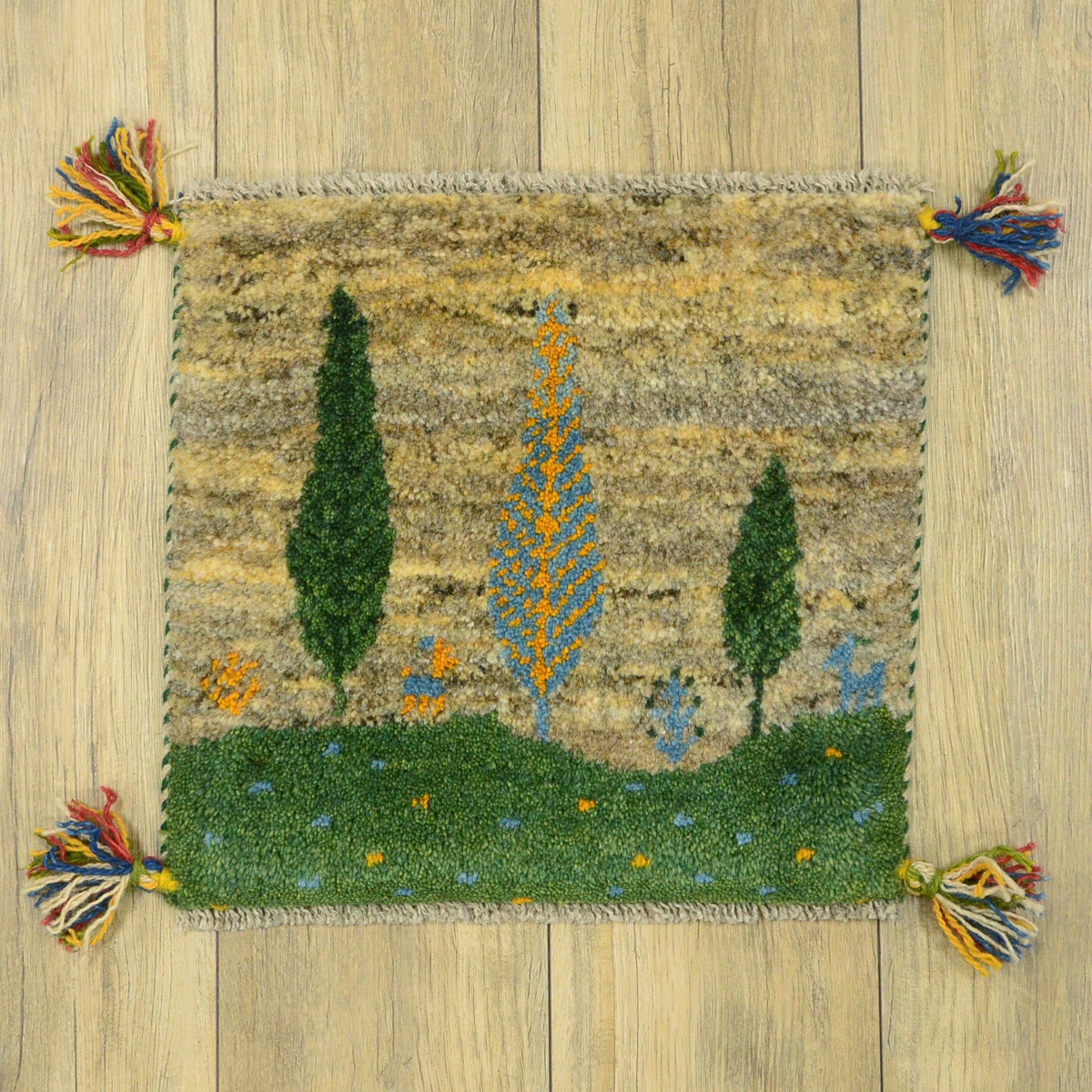 サヤンサヤン ギャッベ ギャベ 座布団 ペルシャ イラン 約 40x40cm