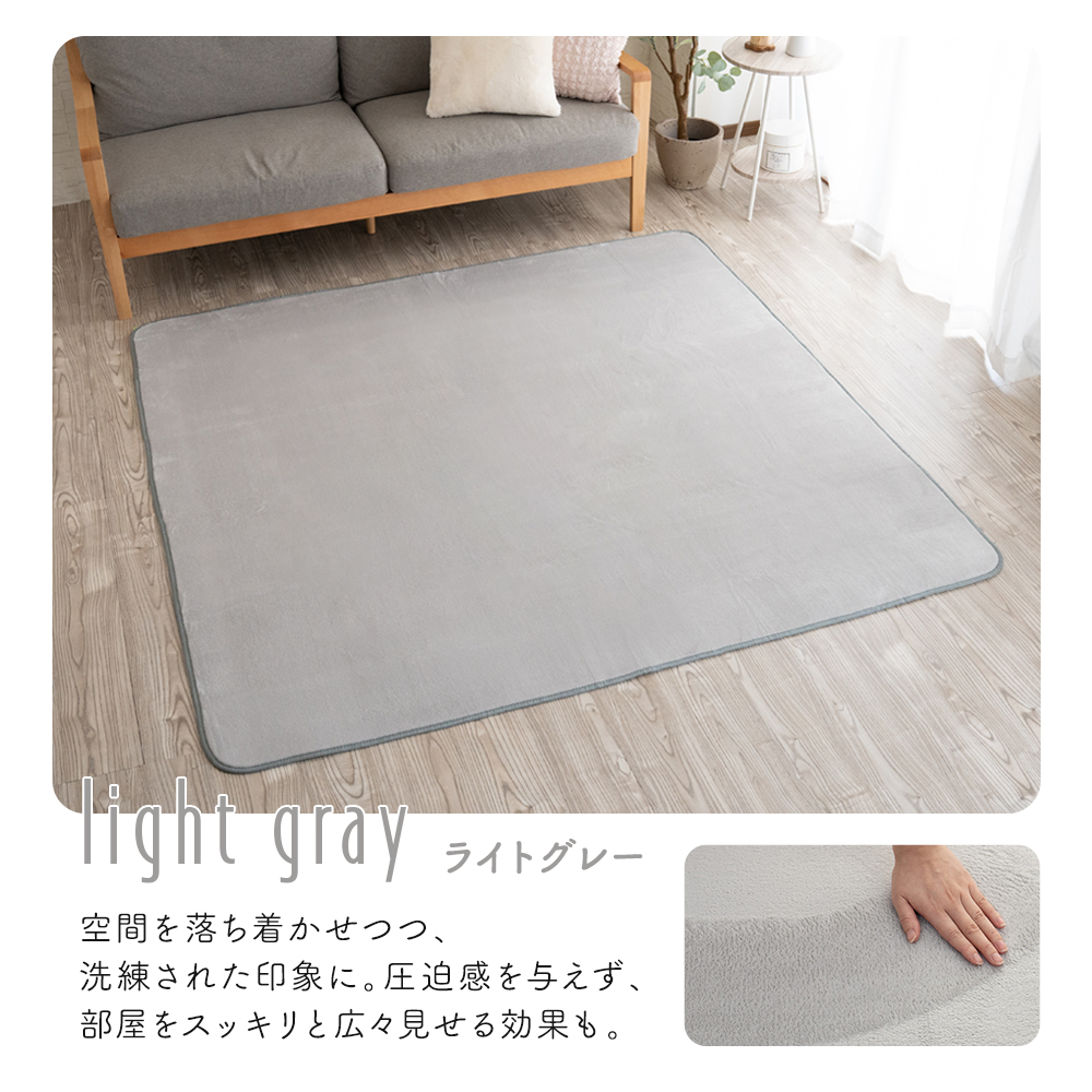 Sylphease（シルフィーズ） ラグ 185×185cm 洗える 2畳 抗菌 防ダニ