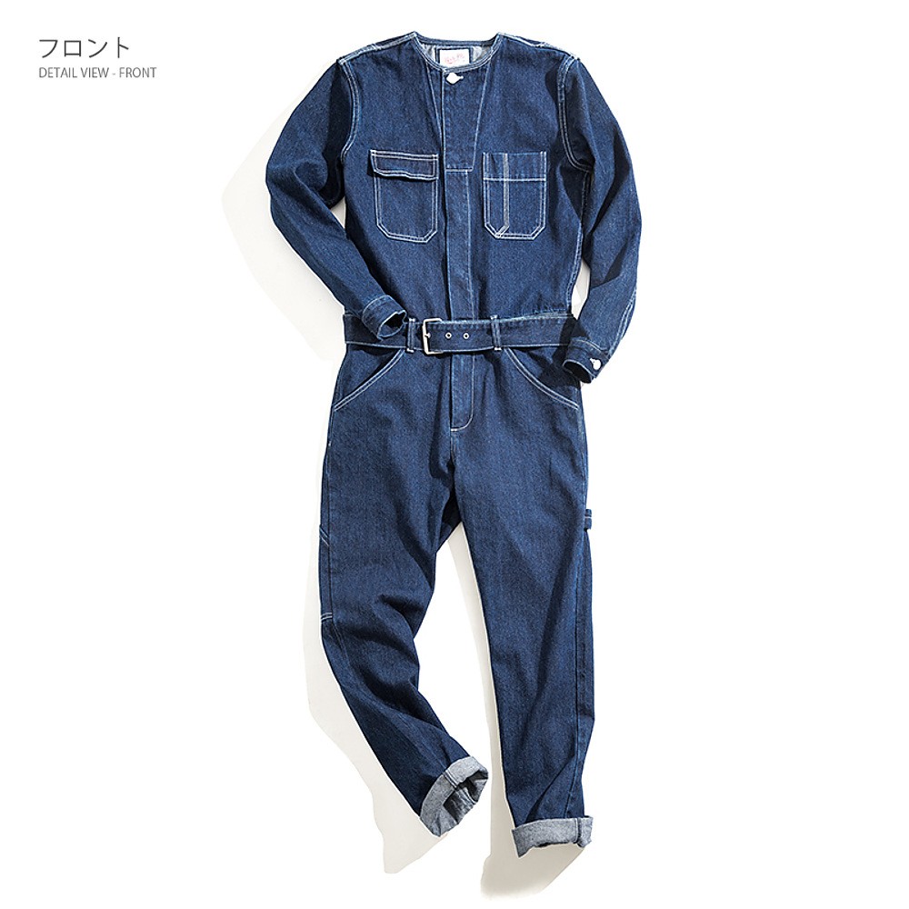全品送料無料 デニム オールインワン つなぎ ジャンプスーツ メンズ