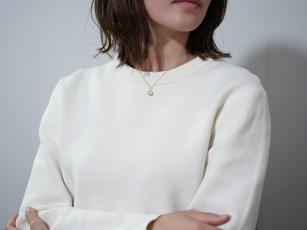 K18 アコヤパール ペンダントトップ メンシス 7mm レディース 女性用