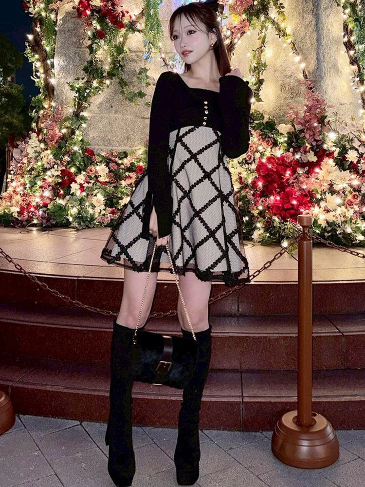 RESEXXY（リゼクシー） ドッキングフレアミニニットワンピース 即日