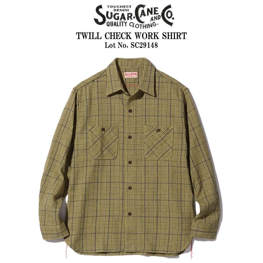 SUGAR CANE シュガーケーン ツイルチェック ワークシャツ SC29148 東洋