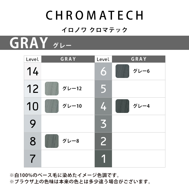 イロノワ カラー クロマテック スタンダードライン 1剤 120g 【グレー