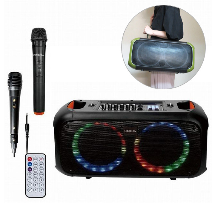 スピーカー 大型 イベント サークルLEDパーティースピーカー ブラック