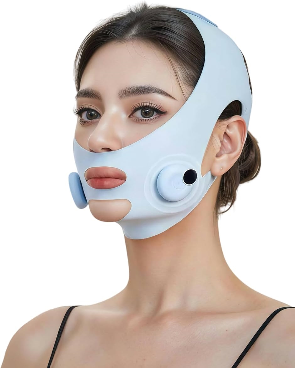 美顔器 EMSフェイスベルト EMS小顔ベルト 充電式・肌感覚設計・2WAY