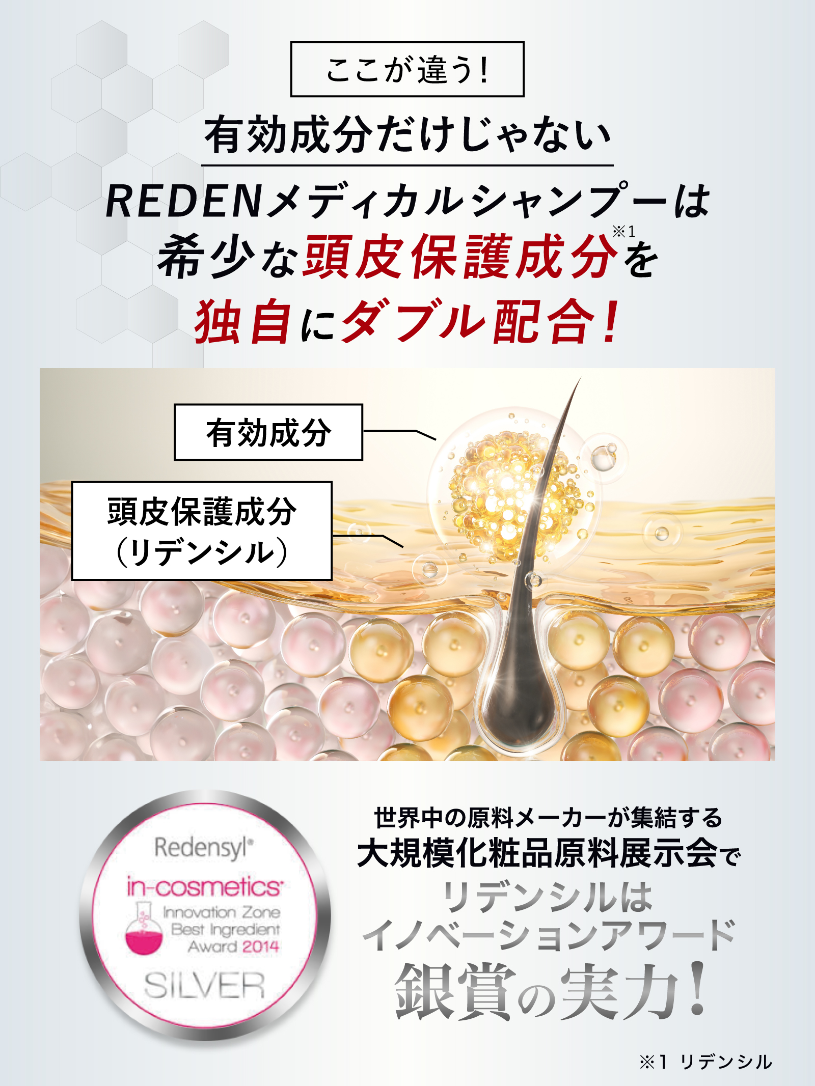 REDEN（リデン） メディカルシャンプー 毛髪診断士(R)監修 3本 濃密泡
