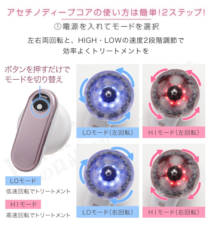 YA‐MAN（ヤーマン） アセチノディープコア ピンク ブラック 2種類の