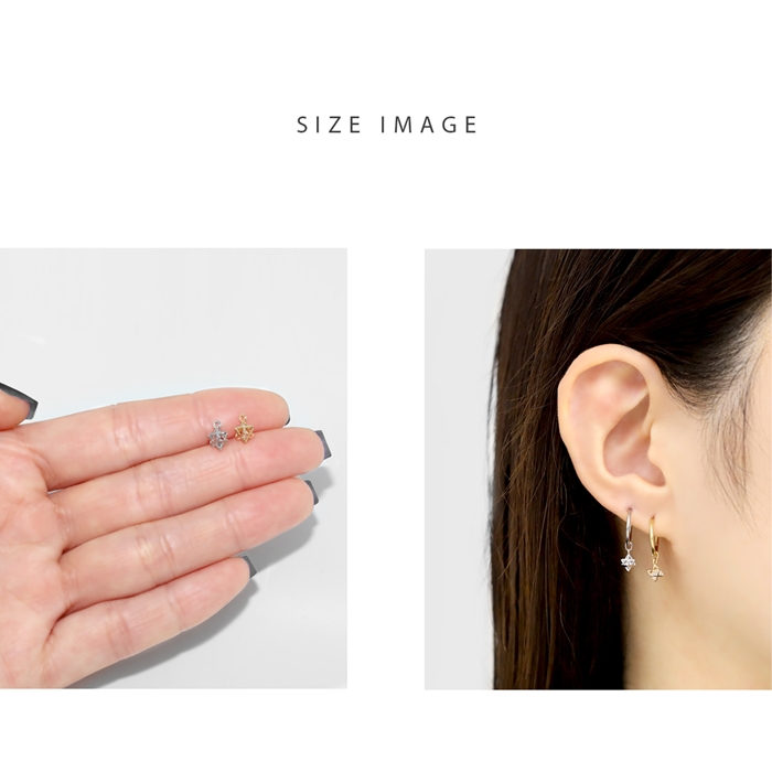 凛 RIN チャーム ボディピアス キラキラ 14G 16G 18G ヘキサゴン