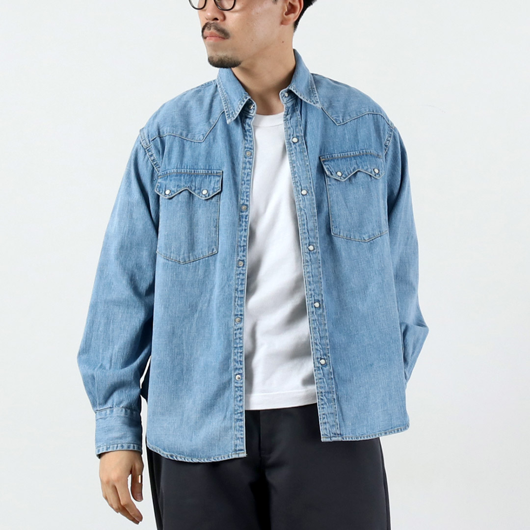 REMI RELIEF（レミ レリーフ） 8.5oz デニムウエスタンシャツ ノコギリ