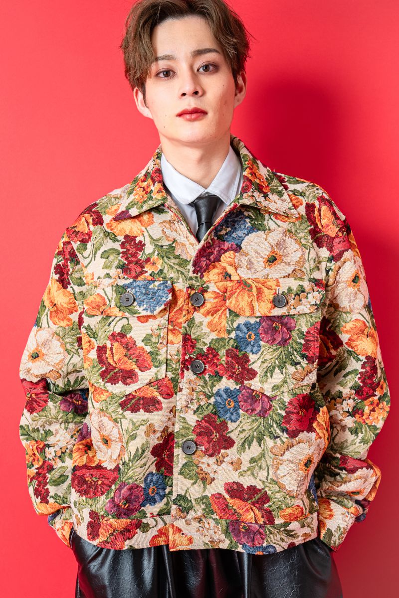 a.p.o.v. -ankoROCK's select- ゴブラン花柄ショート丈ジャケット