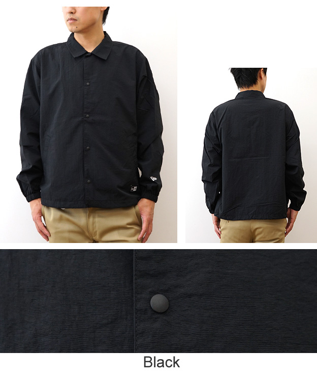 NEW ERA（ニューエラ） ナイロン コーチジャケット メンズ 黒 春 秋