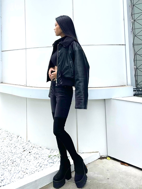 EMODA（エモダ） 厚底 ブーツ スクエア フィット ロング ブーツ