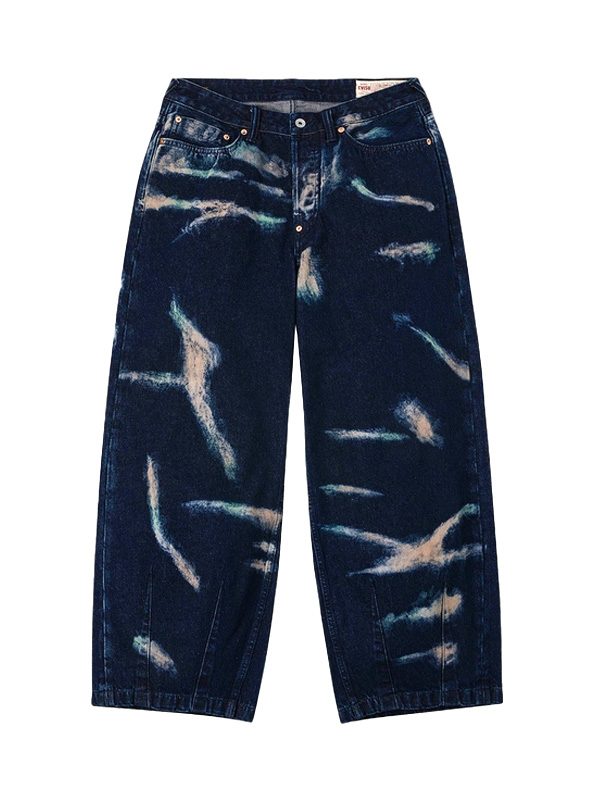 EVISU（エヴィス） ジーンズ カモメ 家紋 タイダイ デニム パンツ