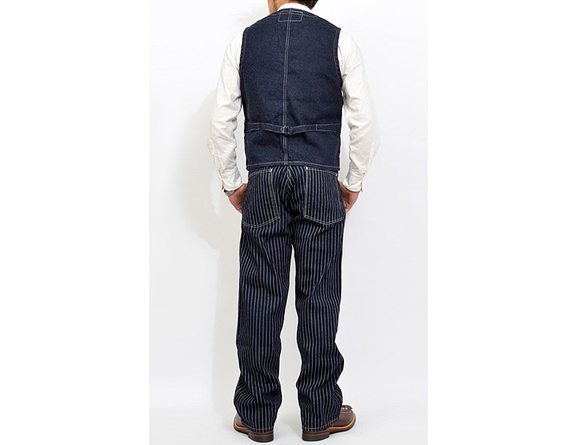 SUGAR CANE シュガーケーン ウォバッシュ ストライプ ベスト メンズ