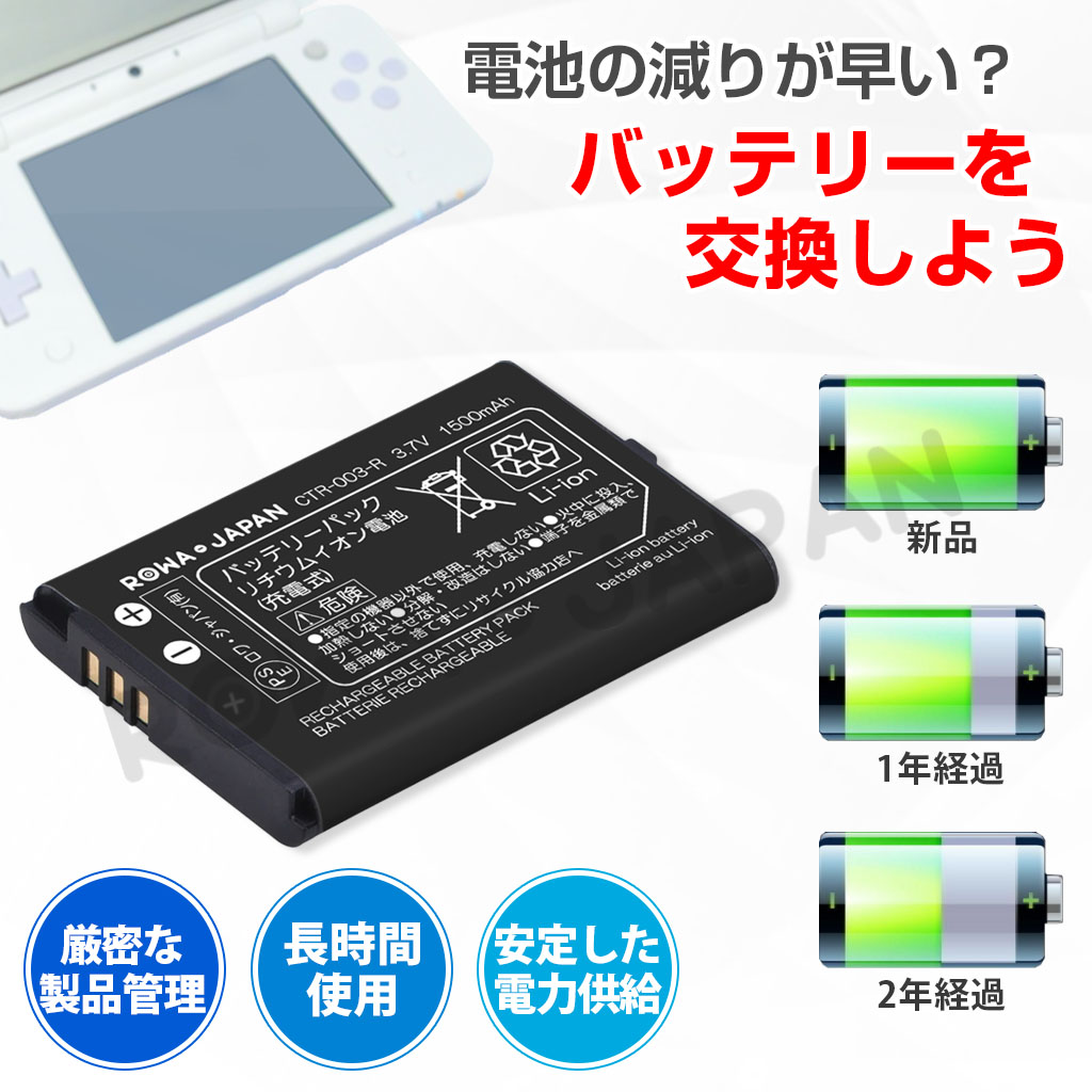 ロワジャパン 【互換品】 ニンテンドー3DS対応 CTR-003対応 バッテリー