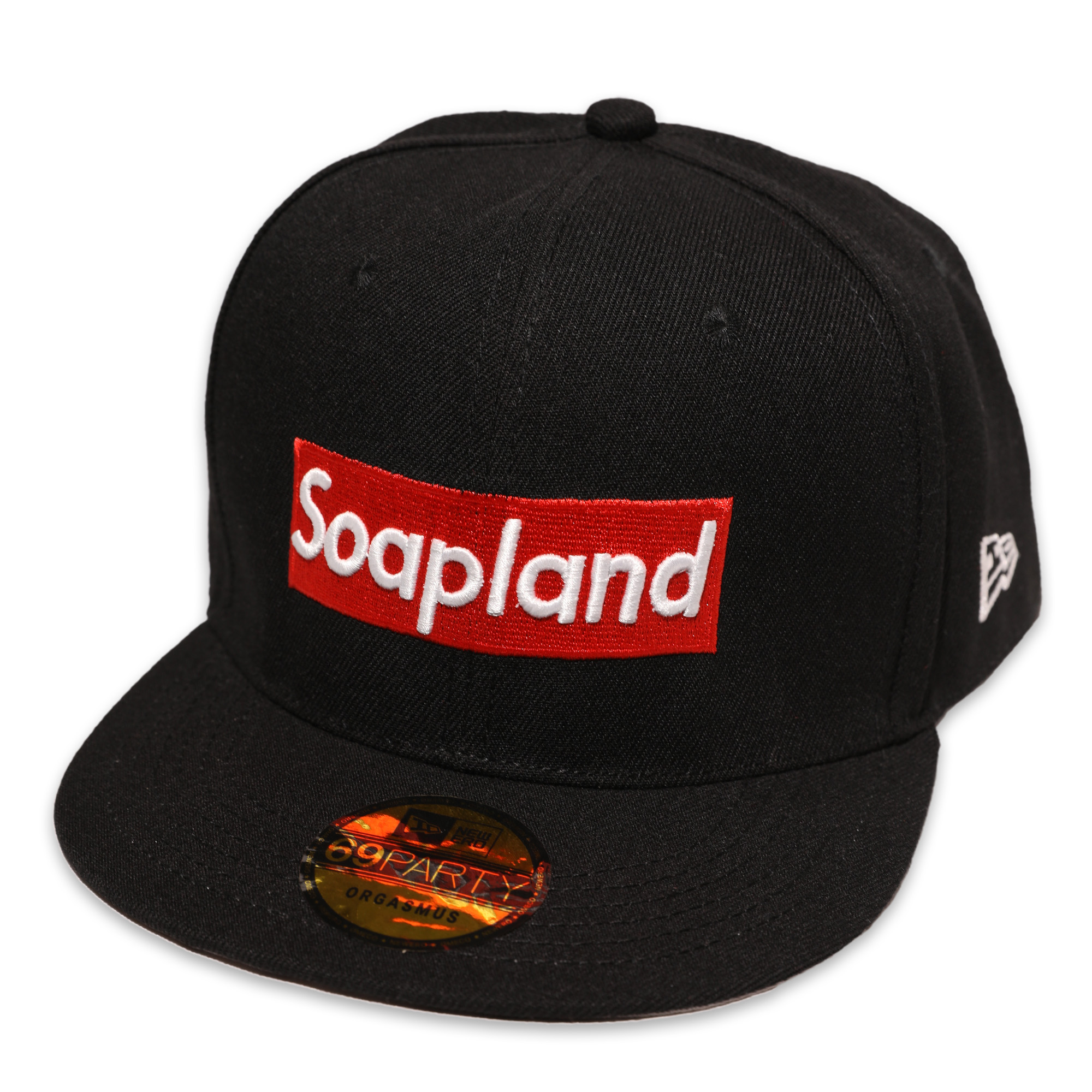 キャップ メンズ Soapland ボックスロゴ フラットバイザー ベース