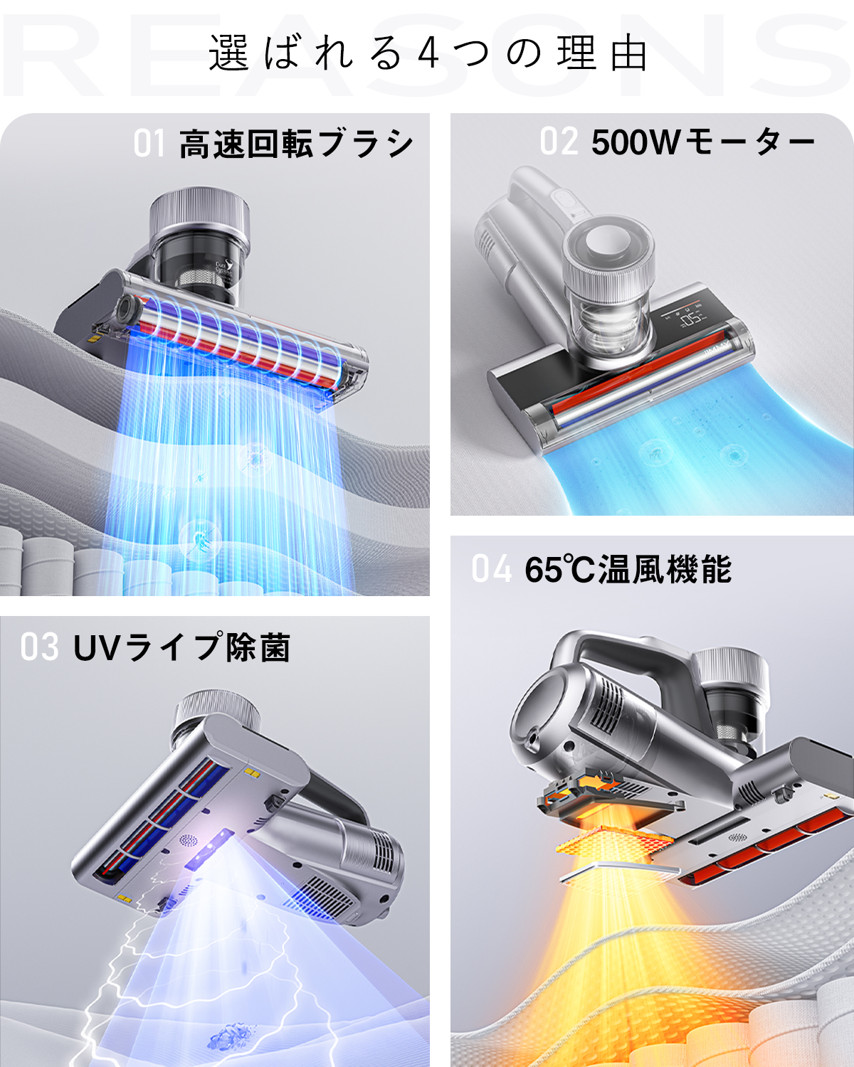 爆買WEEK ！／布団クリーナー ふとんクリーナー 布団掃除機 65℃温風 UV