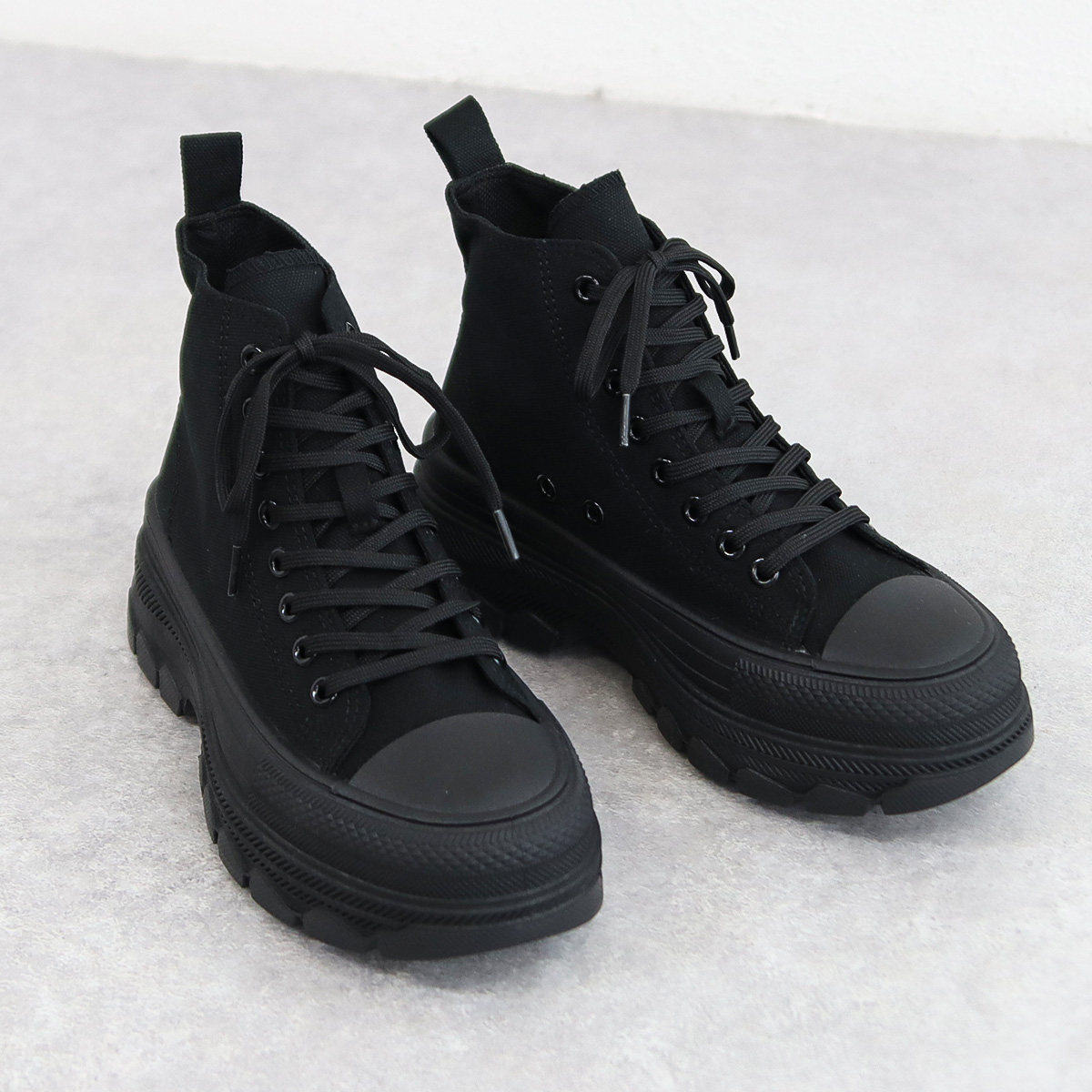 キャンバス スニーカー レディース 厚底 ハイカット 軽量 シューズ 靴