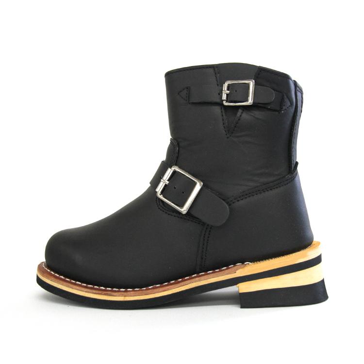 本革 ショートブーツ ユニセックス スチールトゥ エンジニア