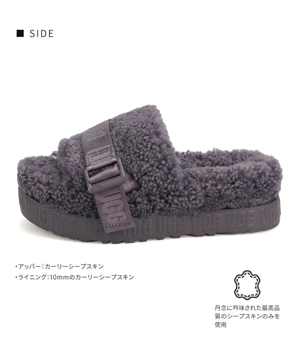 アグ 厚底サンダル 冬 レディース ムートンスリッパ 外履き 暖かい