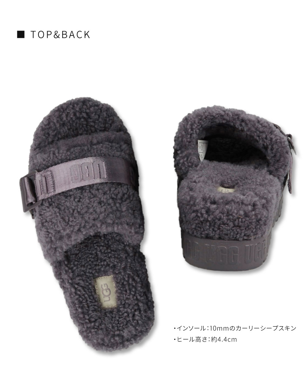 アグ 厚底サンダル 冬 レディース ムートンスリッパ 外履き 暖かい