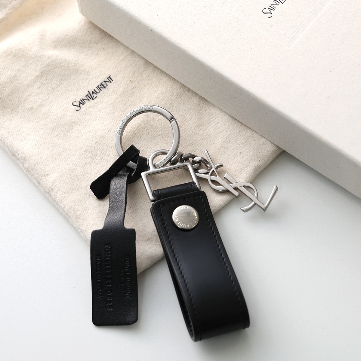 SAINT LAURENT サンローラン キーリング 518323 0SX0E メンズ レザー