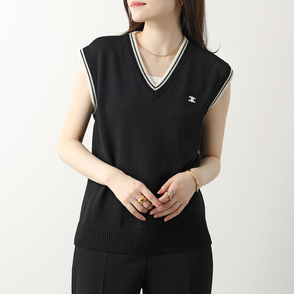 CELINE（セリーヌ） ベスト 2ADCK823Y.38NO レディース ジレ ウール V