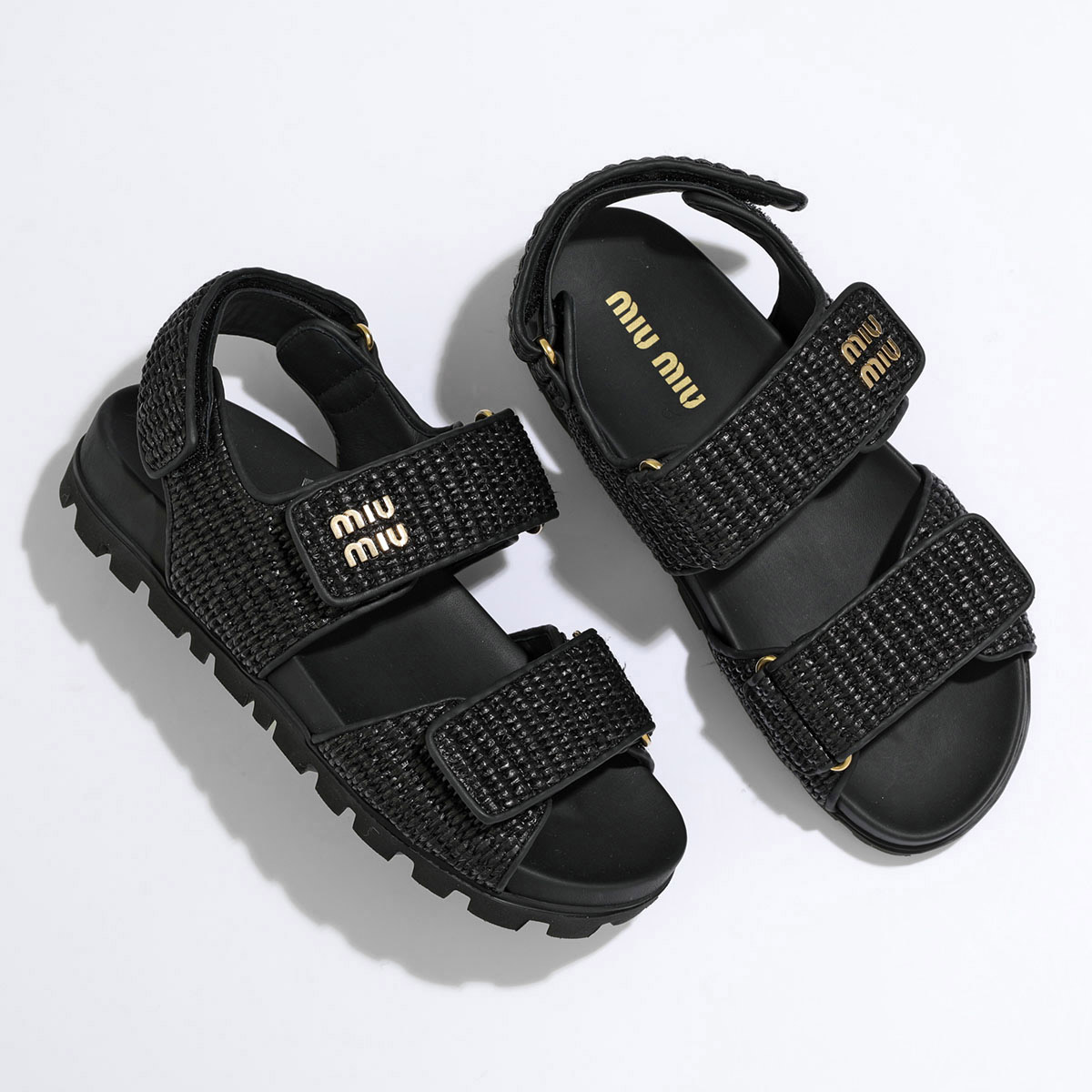 miu miu（ミュウミュウ） サンダル 5X133E 3LOM レディース ラフィア