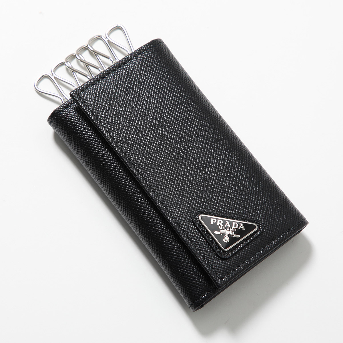 極美品】プラダ キーケース 鍵 黒 ブラック レザー 折財布 プラダの