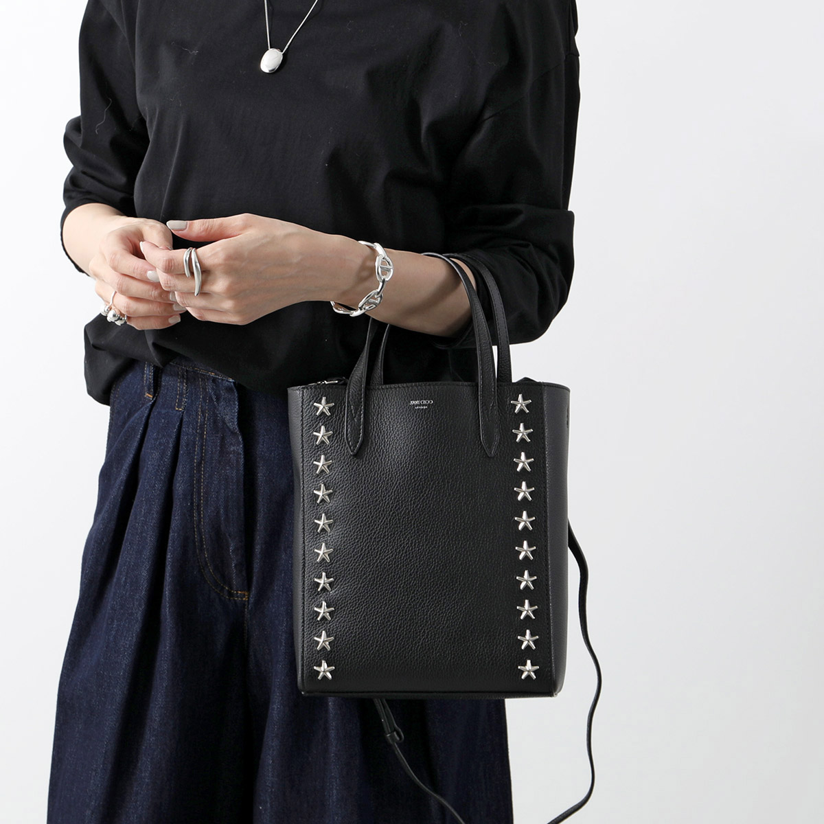 JIMMY CHOO（ジミーチュウ） ショルダーバッグ BRIA TOTE N/S GRAINY