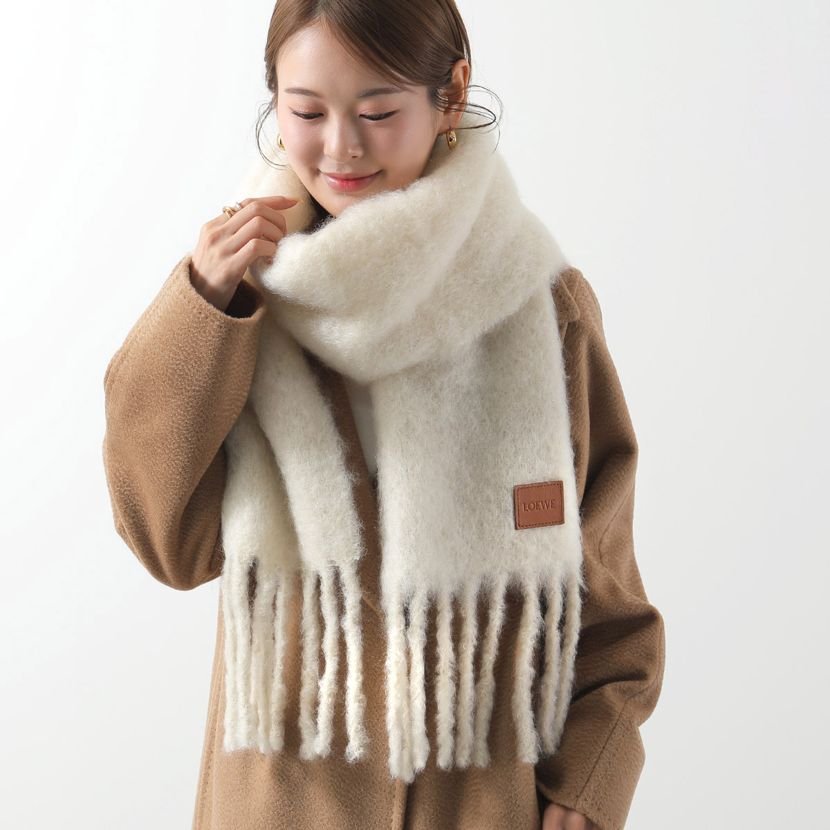 LOEWE（ロエベ） マフラー FSA6SS1X05 レディース ウール モヘヤ