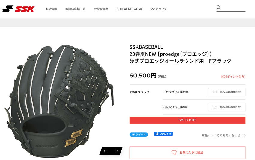 エスエスケイ（SSK） 送料無料 グローブ 大人 一般 ユニセックス 硬式