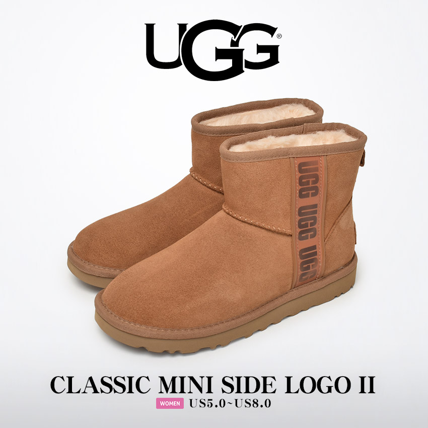 UGG（アグ） ブーツ レディース クラシックミニサイドロゴII UGG