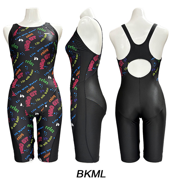 H2OFIT レディース競泳水着 練習用 オールインワン MAXBACK H2-S021024