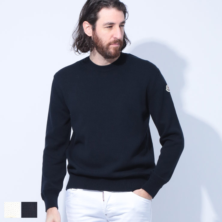 MONCLER（モンクレール） ニット メンズ 袖ワッペン クルーネック