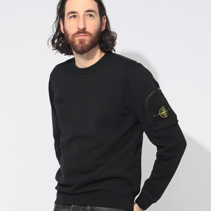 ストーンアイランド STONE ISLAND ジップポケット クルーネック