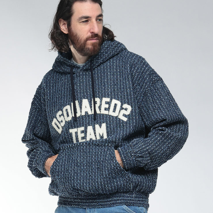 DSQUARED2（ディースクエアード） パーカー トップス メンズ ツイード