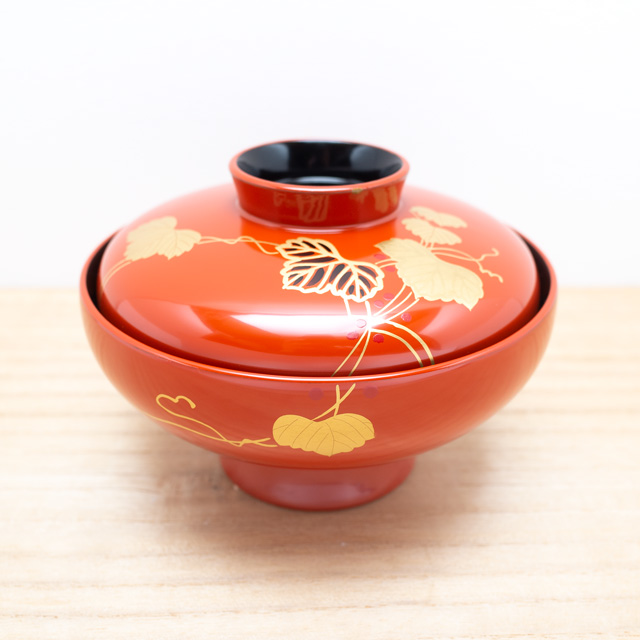 吸い物椀 吸物椀 蓋付き 吸物碗 漆塗り 木製 日本製 木 蒔絵 金 黒 赤