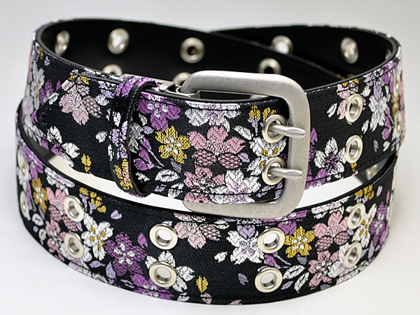 和柄ベルト(金襴) メンズレディース おしゃれカジュアル ジーンズ用