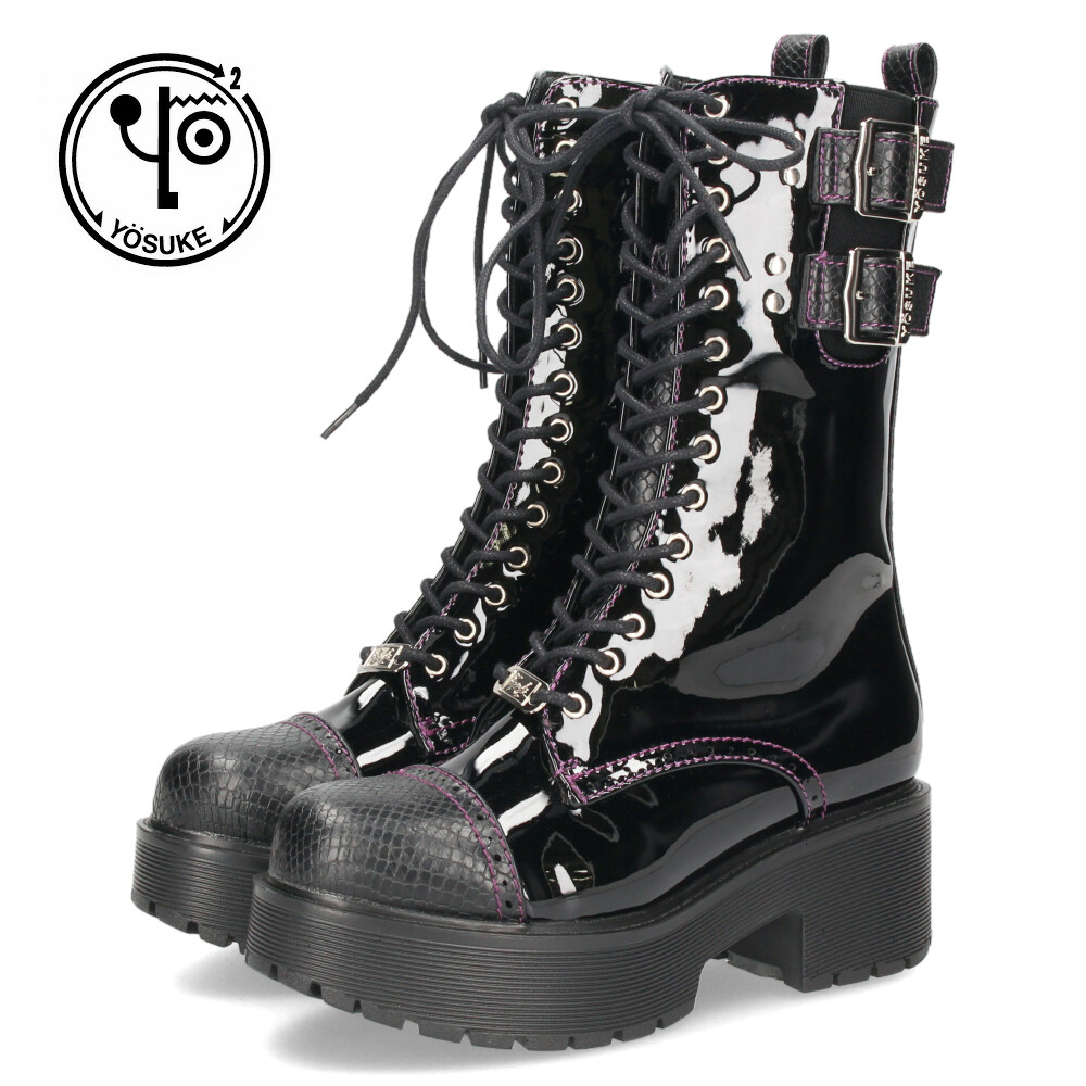 YOSUKE（ヨースケ） 爆買 ブーツ 厚底レースアップブーツ 靴