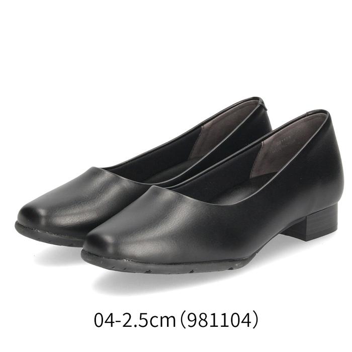 Parade 爆買 パンプス ローヒール 黒パンプス 幅広 4E 痛くない 防水