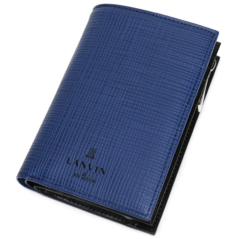 LANVIN en Bleu ランバンオンブルー ゼブダ 二つ折り財布 小銭入れあり
