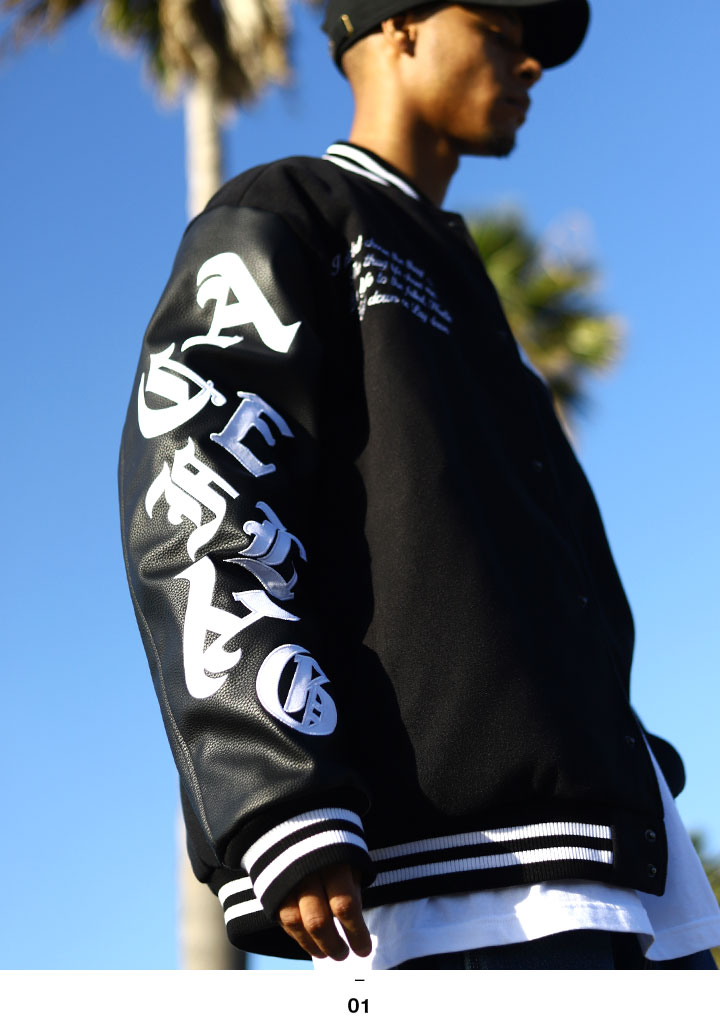 ACEFLAG（エースフラッグ） アウター 長袖 スタジャン ブルゾン レザー