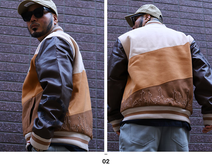 メンズ スタジアムジャンパー ブルゾン 中綿 VEATM ヴィートム