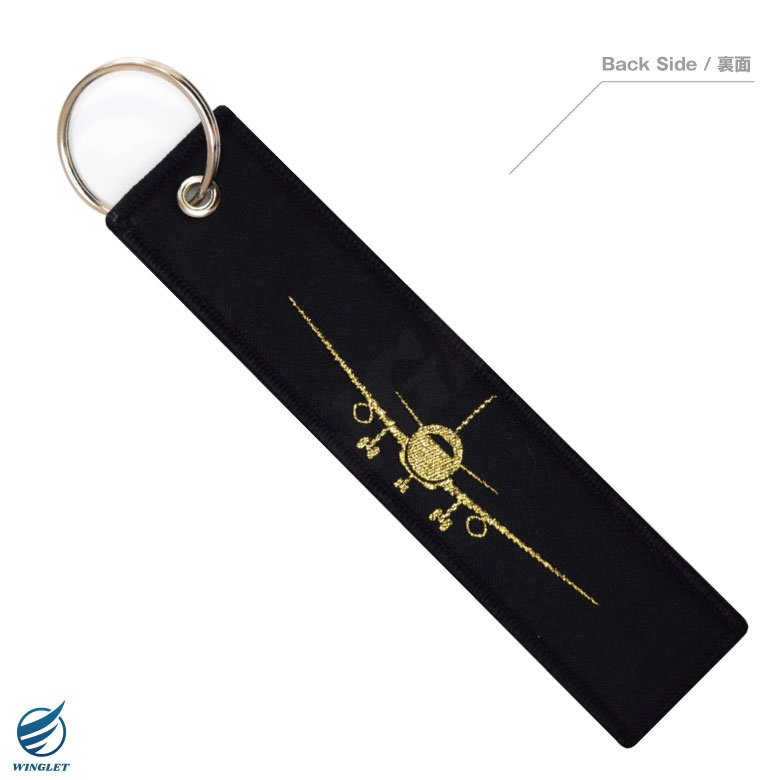 FLIGHT CREW GOLD Ver タグ キーホルダー (1個) 繊細刺繍 フライトタグ