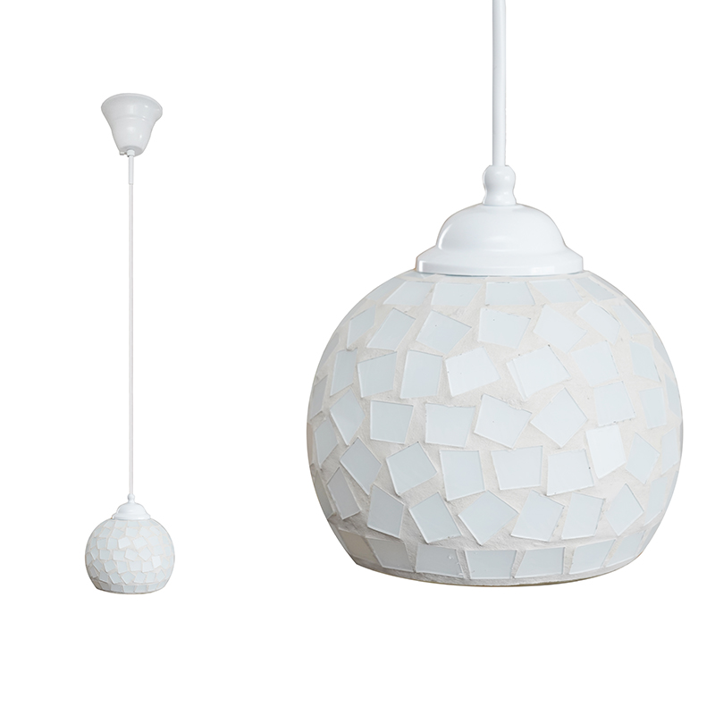 爆買 セール対象／ ペンダントライト モザイク ガラス 1灯 E17 タイル