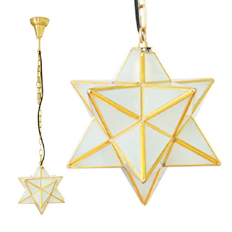 爆買 セール対象／ ペンダントライト 星型 ゴールド 1灯 E26 間接照明