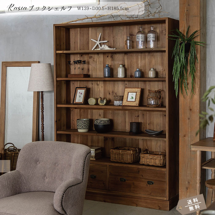 英国アンティーク木製ブックシェルフ/本棚/食器棚/飾り棚/収納ラック92