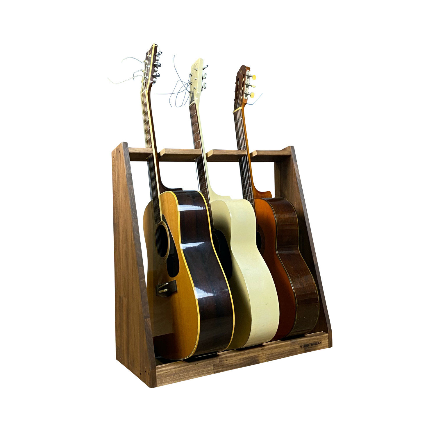 WOODWORKS ギタースタンド 3本掛 アコースティックギター 木製 日本製